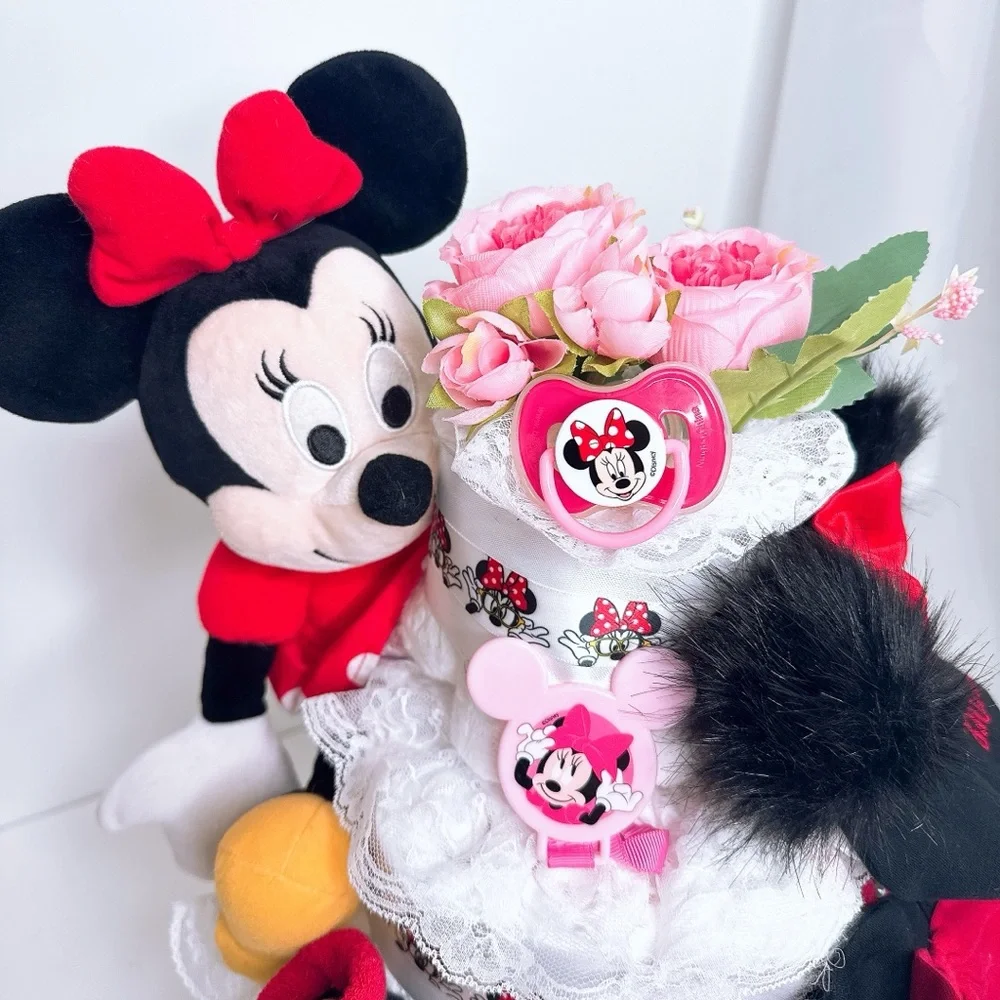 Minnie Mouse Diaper Cake, Baby Shower Gift